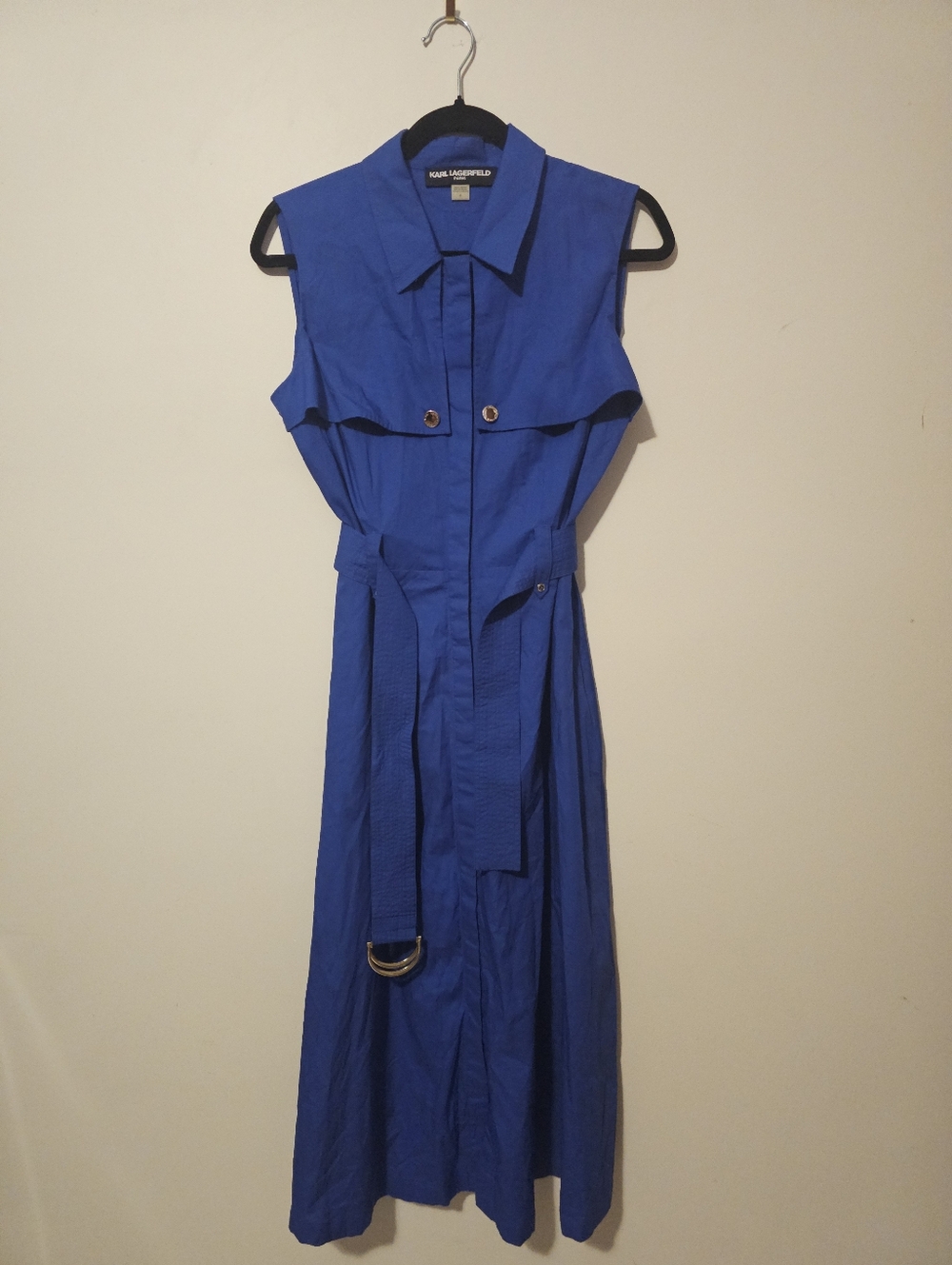 Karl Lagerfeld Paris Belted Trench Style Midi Dress Size 6